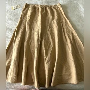 Linen A line skirt